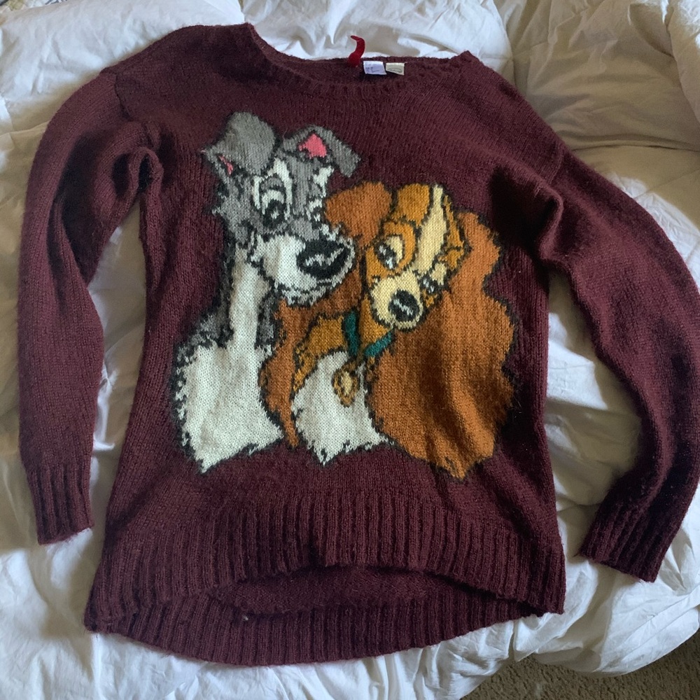 Lady & The Tramp H&M Burgundy Sweater